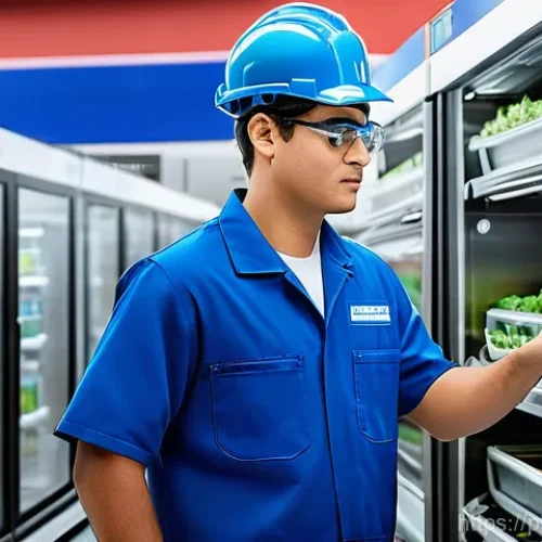 Home 25 공조냉동기계기사와 해외 취업 가능성 - **Prompt:** "A highly skilled HVAC-R technician, wearing a clean, professional uniform with a compan...